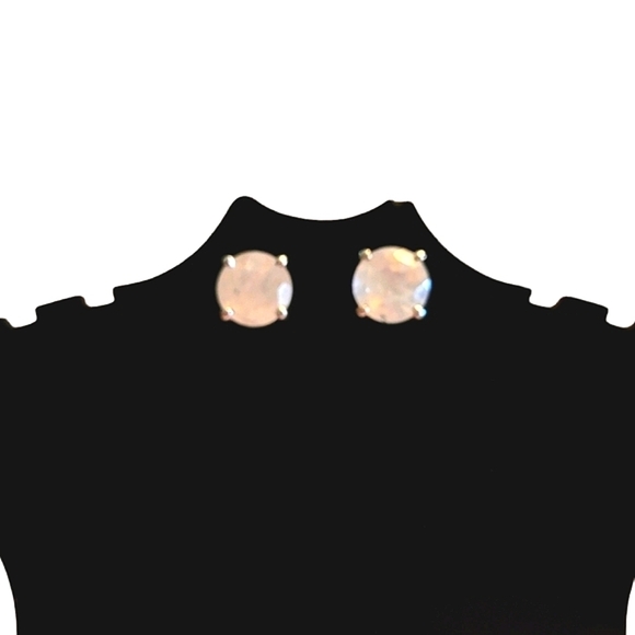 Moonstone Sterling Silver Stud Earrings - Picture 1 of 3